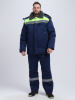 Костюм зимний на пуговицах Квайл-1 СОП (тк.Смесовая,210) брюки, т.синий/лимонный