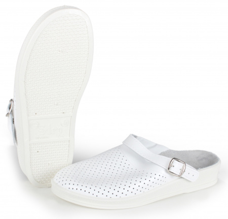 Сабо мужские нат.кожа ПВХ (арт. 10-12-7), белый