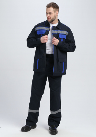 Костюм Итрорис-1 СОП (тк.Саржа,250) брюки, т.синий/васильковый