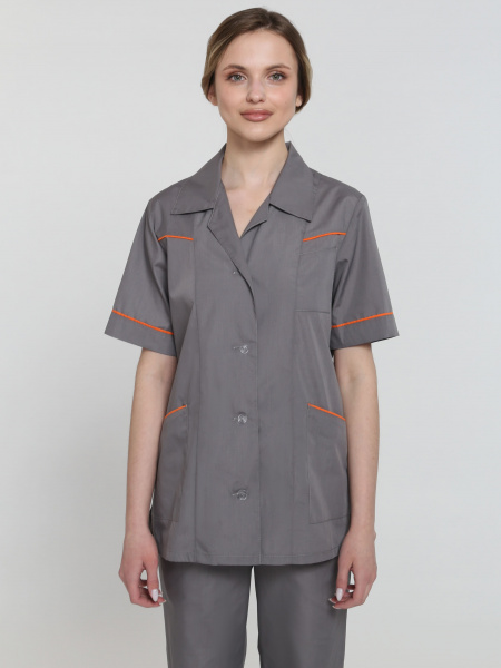 Костюм женский Магнэль (тк.Смесовая,120), т.серый/оранжевый