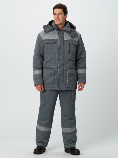 Костюм зимний Нейч-2 СОП (тк.Смесовая,210) п/к, серый/св.серый