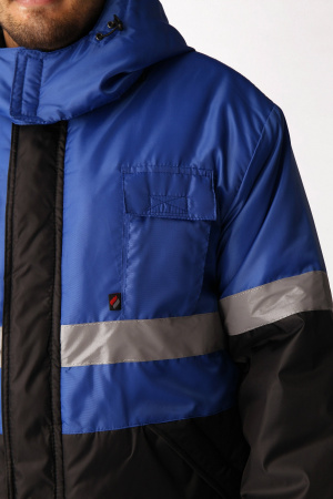 Костюм зимний Мегрес-2 СОП (тк.OxLine,90) п/к, васильковый/черный