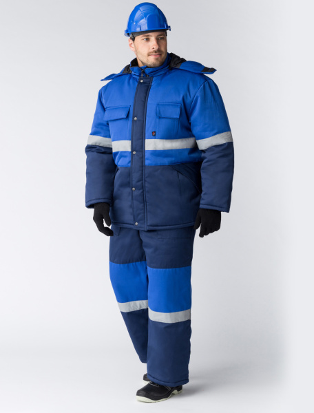 Костюм зимний Нордхард-2 СОП (тк.Смесовая,250) п/к, т.синий/васильковый