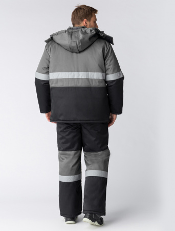 Костюм зимний Нордхард-2 СОП (тк.Смесовая,250) п/к, черный/серый