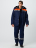 Костюм зимний на пуговицах Квайл-2 СОП (тк.Смесовая,210) п/к, т.синий/оранжевый