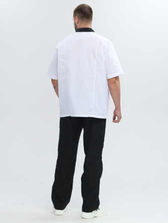 Костюм повара Виктор (тк.Смесовая,120), черный/белый