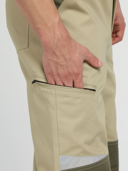 Брюки Ридоф (тк.Канвас,270), хаки/бежевый