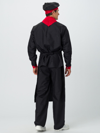 Костюм повара Шефирон (тк.Смесовая,120), черный/красный