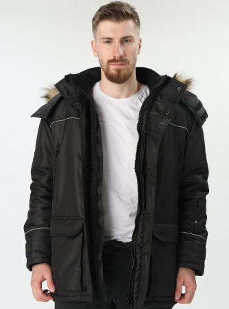 Куртка зимняя Аляска-Люкс (тк.Кошачий глаз), черный