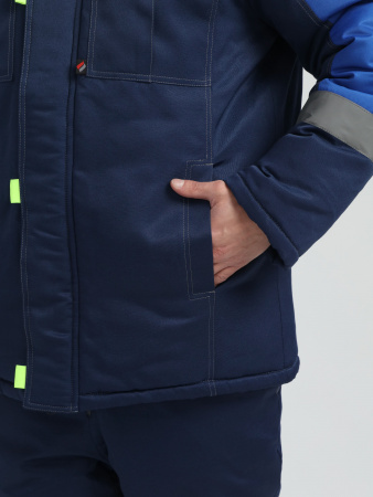 Костюм зимний Бивек-2 СОП (тк.Смесовая,210) пк, т.синий/васильковый/лимонный