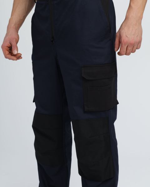 Полукомбинезон Айкор (тк.Смесовая МВО,270), т.синий/черный