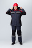 Костюм зимний женский Вектрон-2 СОП У. (тк.Смесовая,240) п/к, черный/красный/серый