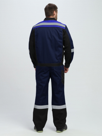 Костюм Вивантек-1 СОП К. (тк.Смесовая МВО,240) брюки, т.синий/черный/васильковый