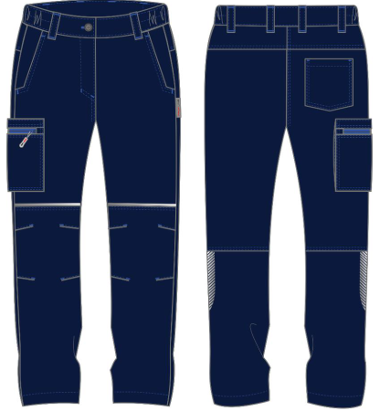 Брюки женские ProfLineSpecialist (тк.Смесовая,240), т.синий/васильковый