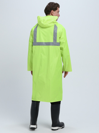 Плащ влагозащитный сигнальный ProfLineBase СОП (ПВХ,180), желтый