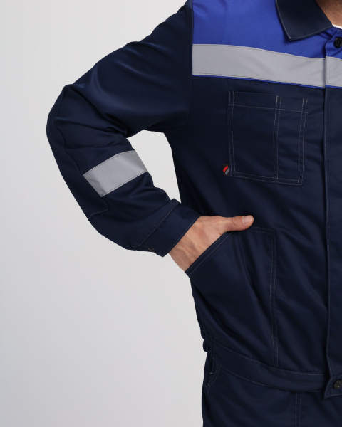 Костюм Лигор-2 Премиум СОП (тк.Смесовая,240) п/к, т.синий/васильковый