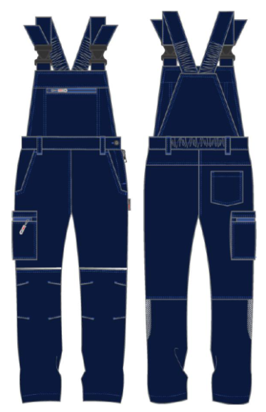 Полукомбинезон женский ProfLineSpecialist (тк.Смесовая,240), т.синий/васильковый