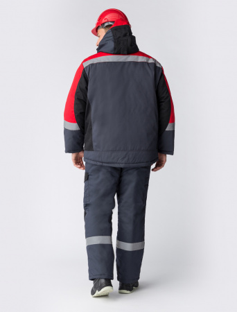 Костюм зимний Вектрон-2 СОП У. (тк.Смесовая,240) п/к, серый/черный/красный