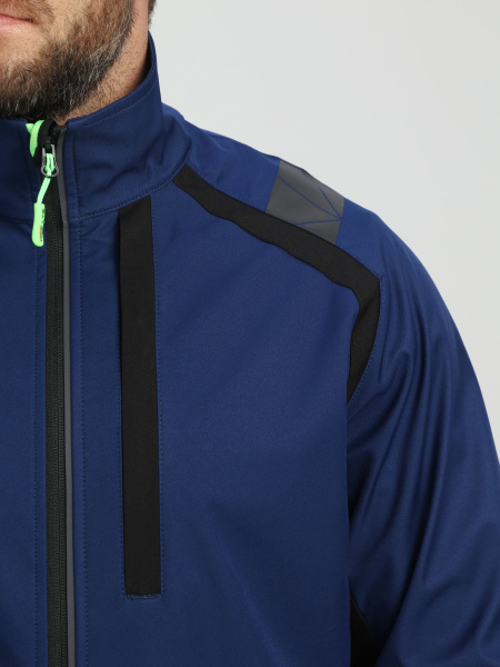 Куртка ProfLineLeader (тк.Софтшел), синий/черный