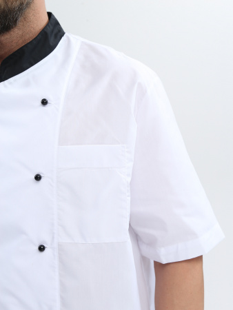 Костюм повара Виктор (тк.Смесовая,120), черный/белый