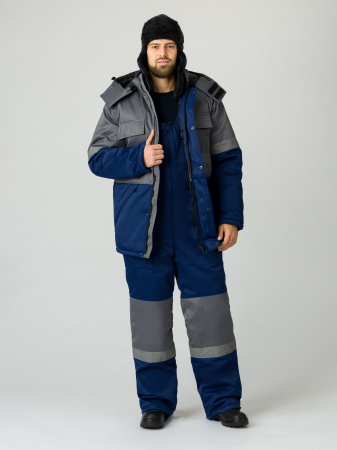 Костюм зимний Нордхард-2 СОП (тк.Смесовая,250) п/к, т.синий/серый