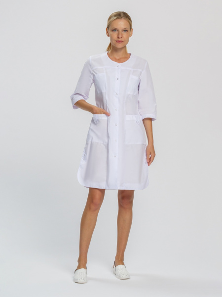 Халат женский Ольга (тк.Смесовая,120), белый