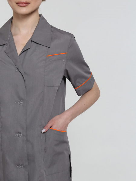 Костюм женский Магнэль (тк.Смесовая,120), т.серый/оранжевый