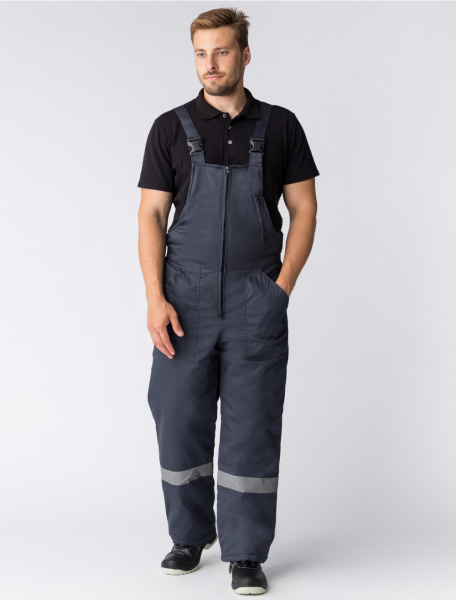 Костюм зимний Баррик-2 СОП (тк.Балтекс,210) п/к, т.серый/красный