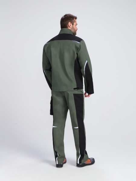 Куртка ProfLineLeader (тк.Хлопок/Спандекс,260), хаки/черный