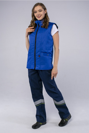 Жилет утепленный Универсальный (тк.Смесовая,210), васильковый