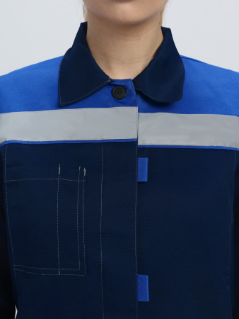 Костюм женский Веснис-1 СОП (тк.Саржа,250) брюки, т.синий/васильковый