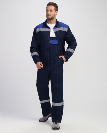 Костюм Лигор-2 Премиум СОП (тк.Смесовая,240) п/к, т.синий/васильковый