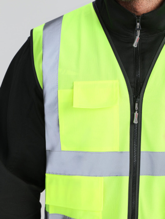 Жилет сигнальный ProfLineLeader СОП-4 (тк.Полиэфир,130), желтый