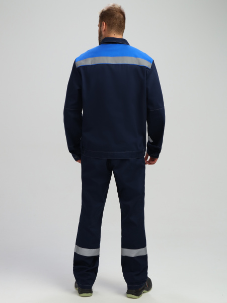 Костюм Лигор-1 СОП (тк.Саржа,250) брюки, т.синий/васильковый