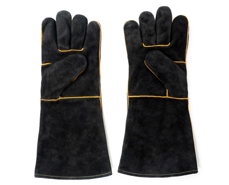 Перчатки (краги) спилковые термозащитные ProfLineLeader, черный