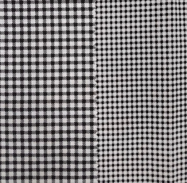 Костюм повара Шефирон (тк.Смесовая,120), белый/черный/принт-клетка