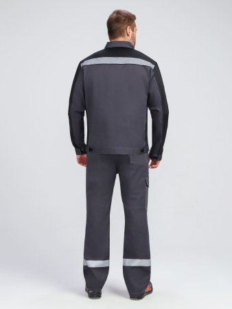 Костюм ProfLineBase-2 (тк.Твил,210) п/к, т.серый/черный/красный