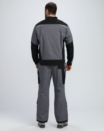 Куртка Айкор (тк.Смесовая,260), т.серый/черный