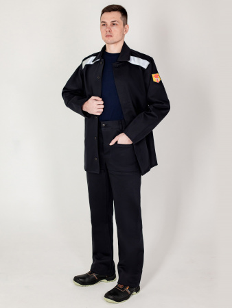 Костюм сварщика с усилением Арсенал-СОП 3 кл.защиты (тк.Хлопок-ОП,490) брюки, черный