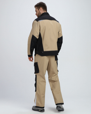 Куртка Айкор (тк.Смесовая,260), бежевый/черный