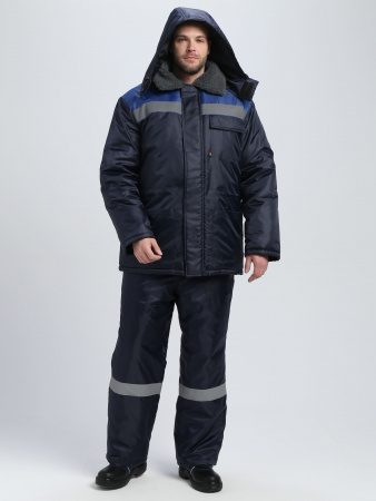 Куртка зимняя для бригадира (тк.Оксфорд), т.синий/васильковый