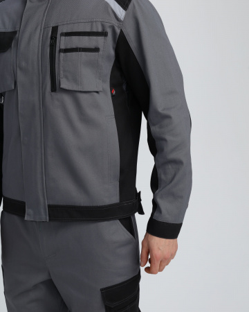 Куртка Айкор (тк.Смесовая,260), т.серый/черный