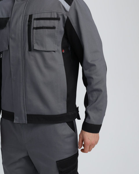 Куртка Айкор (тк.Смесовая,260), т.серый/черный