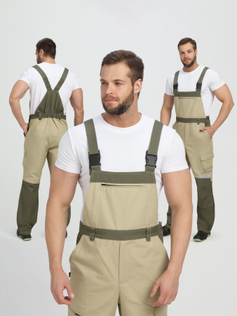 Полукомбинезон Ридоф (тк.Канвас,270), хаки/бежевый