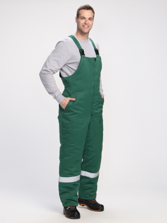 Полукомбинезон зимний Экспертный-Люкс (тк.Смесовая,210), зеленый