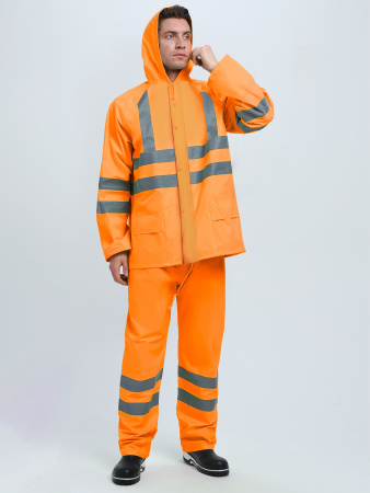 Костюм влагозащитный сигнальный ProfLineSpecialist СОП (ПВХ,210), оранжевый