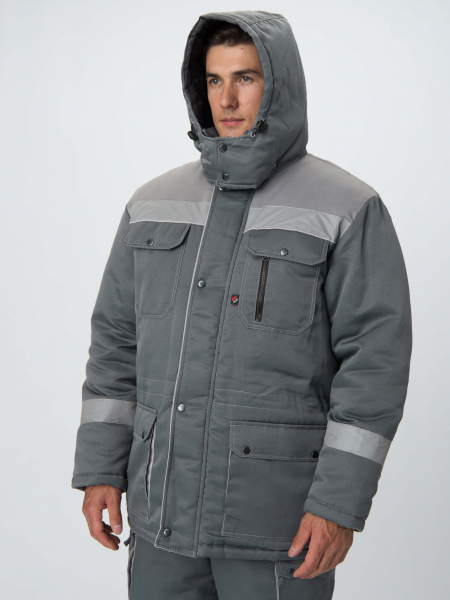 Костюм зимний Нейч-2 СОП (тк.Смесовая,210) п/к, серый/св.серый