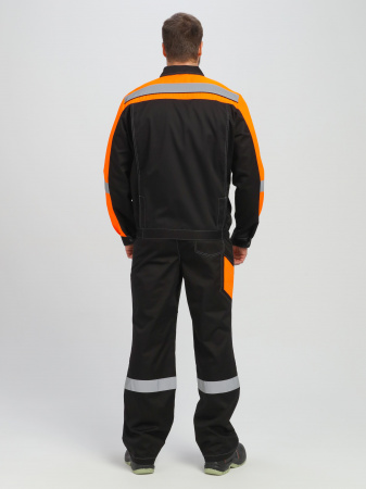 Костюм Вивантек-2 СОП (тк.Смесовая МВО,240) п/к, черный/оранжевый