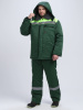 Костюм зимний на пуговицах Квайл-1 СОП (тк.Смесовая,210) брюки, т.зеленый/лимонный