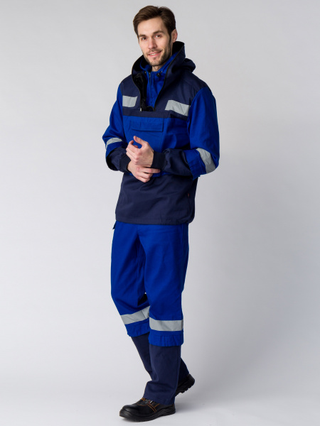 Костюм Антигнус-1 СОП (тк.Саржа,220) брюки, т.синий/васильковый